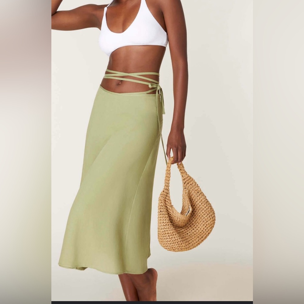 Andie Tavira skirt linen swim cover up